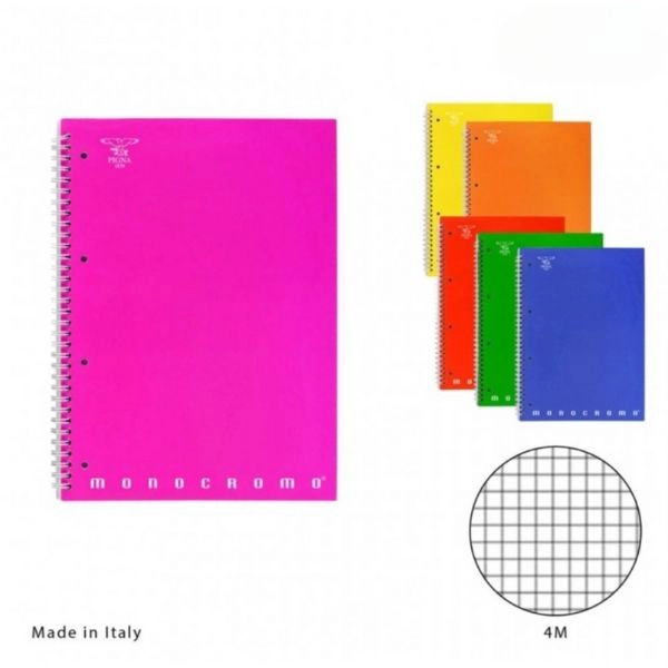 Pryma Memobook ad Anelli A5 - 80 Fogli, 80g, Quadretti 4mm