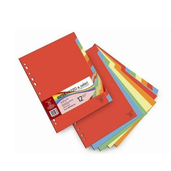 Set 12 Separatori Colorati in Cartoncino – Formato A4