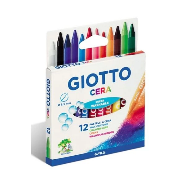Pastelli a Cera Giotto - Set 12 colori assortiti