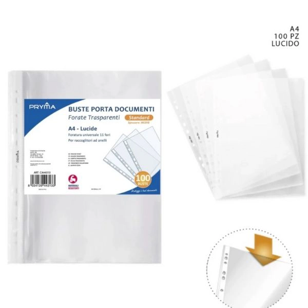Pryma - Busta Porta Documenti Lucide A4 22x30.5cm