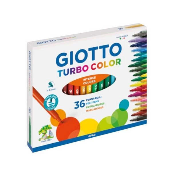 Giotto Turbo Color 36 Pennarelli Lavabili