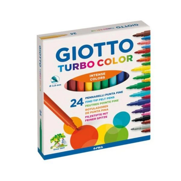 Giotto Turbo Color 24 Pennarelli Lavabili