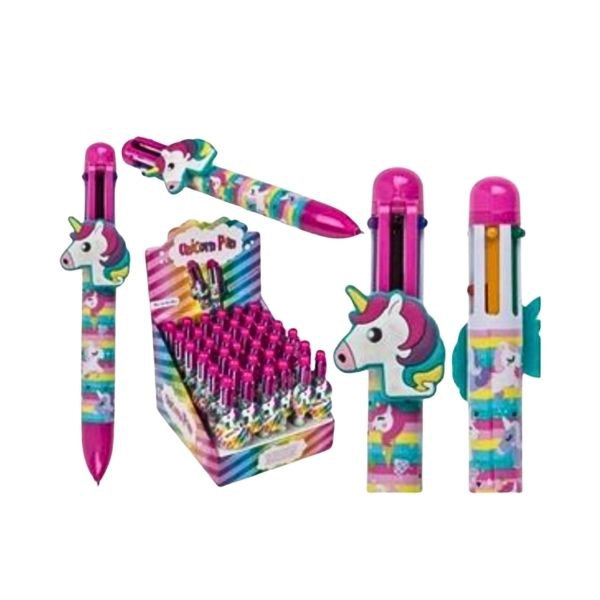 Penna a Sfera Unicorno 6 Mine Colorate