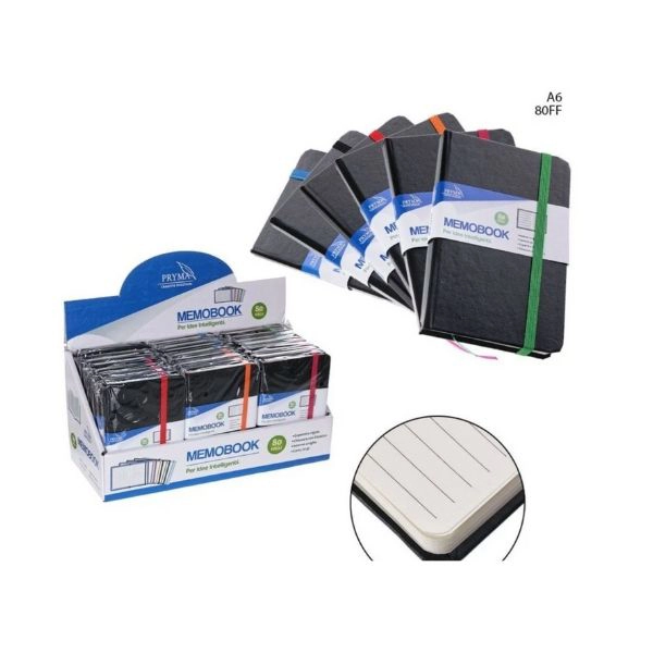 Pryma - Memobook Rigido con Elastico A6 N