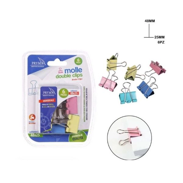 Pryma - Pinza Fermacarte 25Cm 6Pz