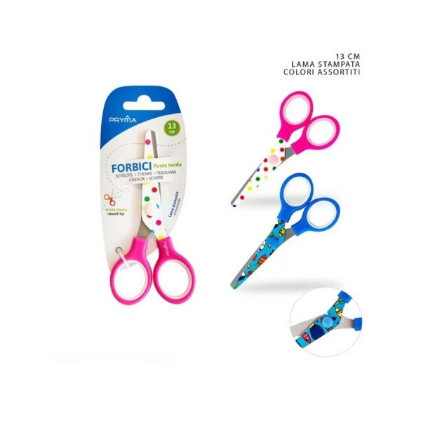 Pryma - Forbici 13.5Cm P/Tonda Lama Stampata