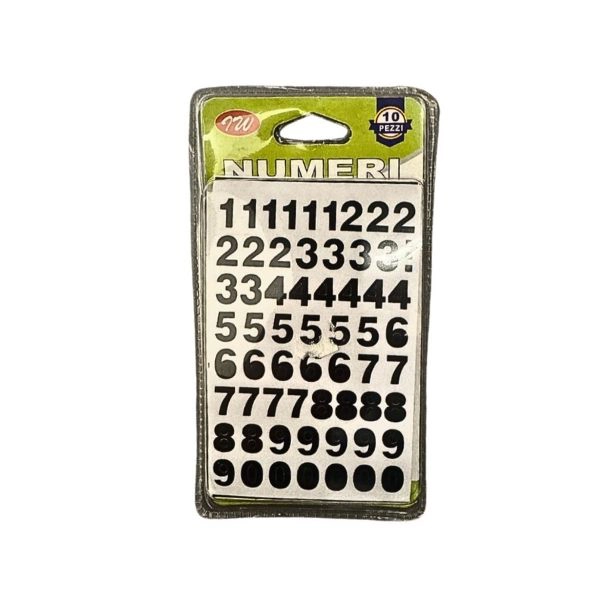 Numeri Adesivi Set 10 Pezzi
