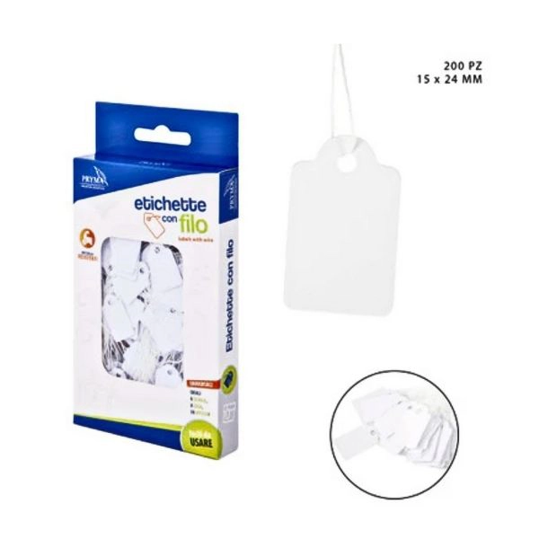 Pryma - Etichette con Filo 15x24mm 200pz