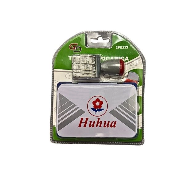Timbro Manuale con Inchiostro Huhua - 2 Pezzi