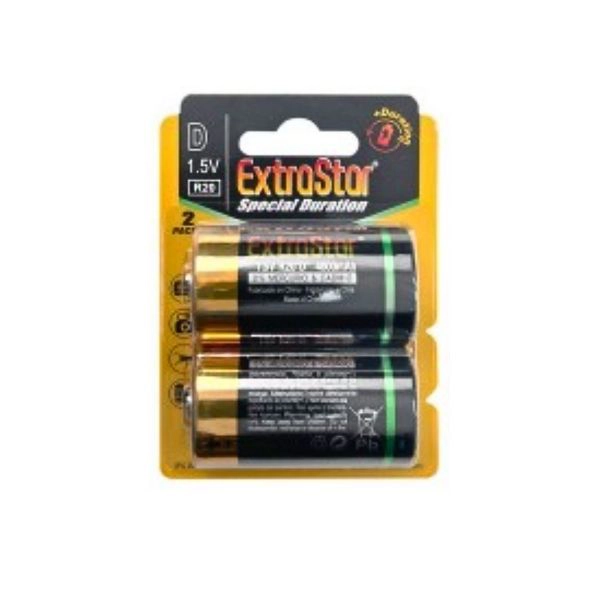 Pila Torcia ExtraStar R20D 1.5V BL2
