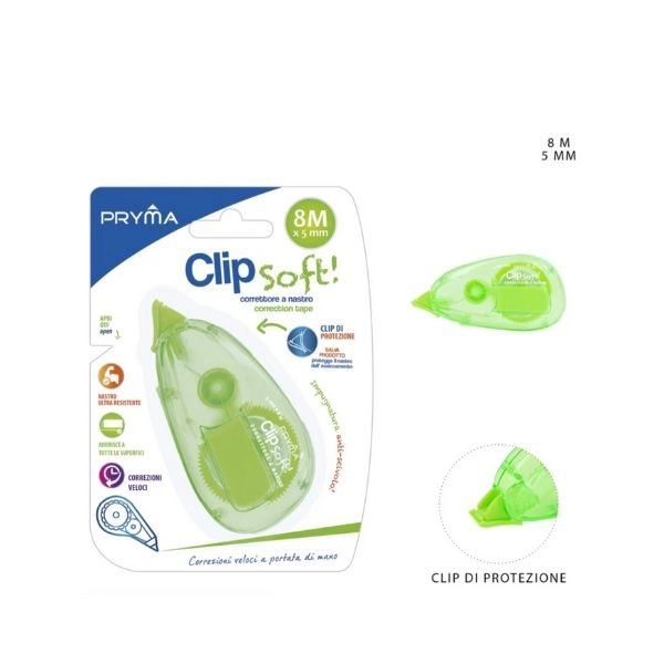 Pryma - Correttore Nastro Soft Touch 5Mmx8M Verde