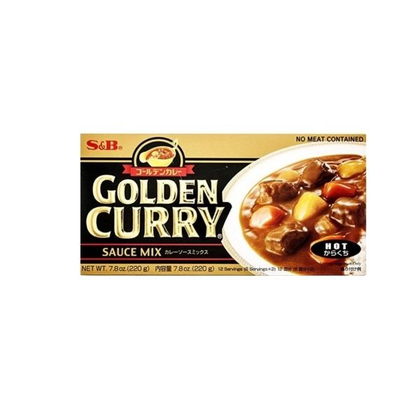 S&B Golden Curry Sauce Mix Hot 220g