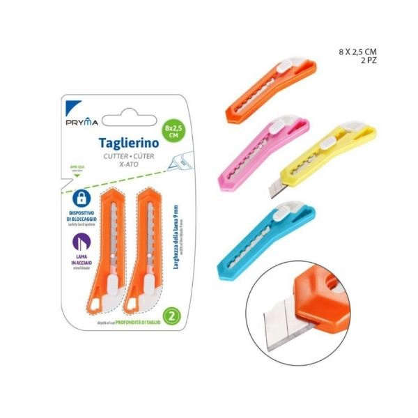 Taglierino Pryma 8x2.5cm 2 Pezzi