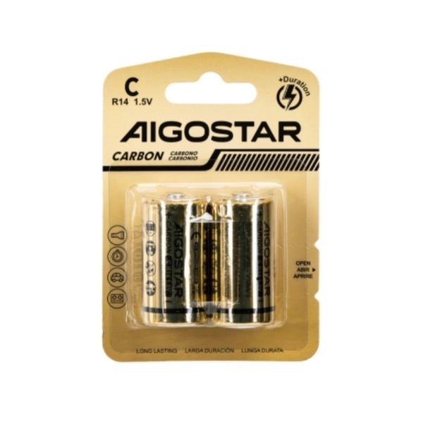 Batterie Aigostar Torcia C Zinco Carbone 1.5V BL2