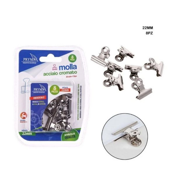 Pryma - Molla Acciaio Cromato 22mm 8 Pezzi