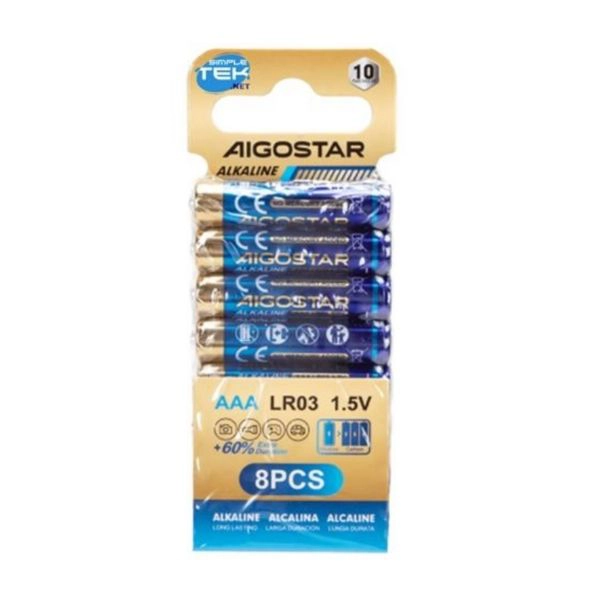 Batteria Alcalina AAA LR03 Aigostar BL8