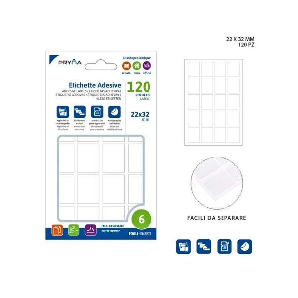 Etichette Adesive Bianche 2.2x3.2 cm – Perfette per la tua organizzazione!