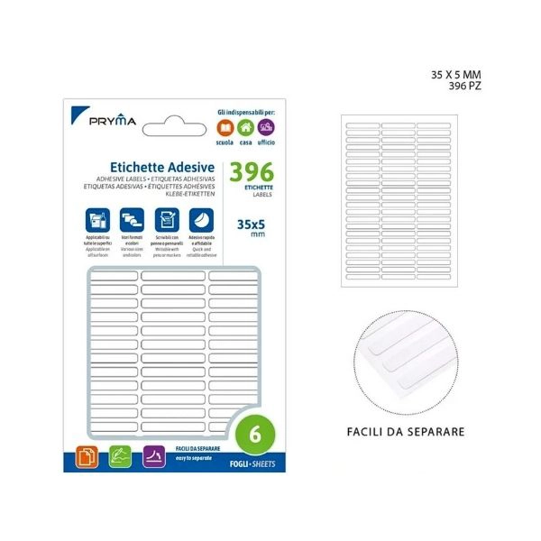 Etichette Adesive Bianche 3.5x0.5 cm – Massima Organizzazione!