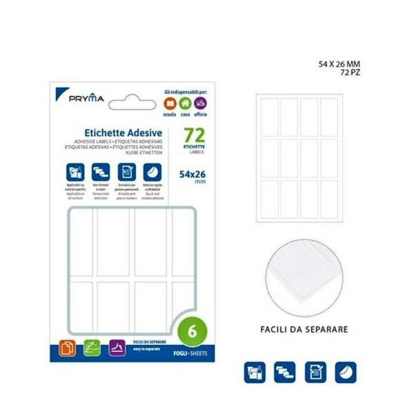 Etichette Adesive Bianche 5.4x2.6 cm – Pratiche e Versatili!