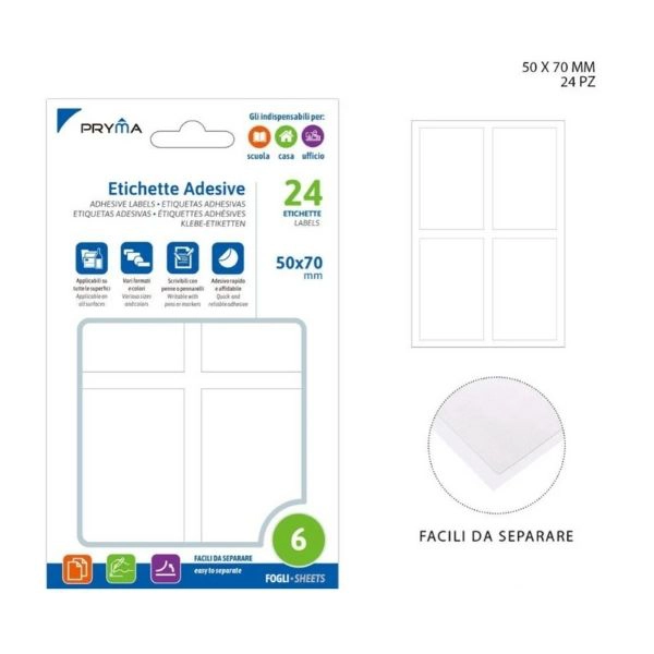 Etichette Adesive Bianche 5x7 cm – Perfette per Ogni Occasione!