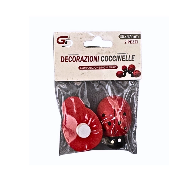 GD - Decorazioni Coccinelle in Legno