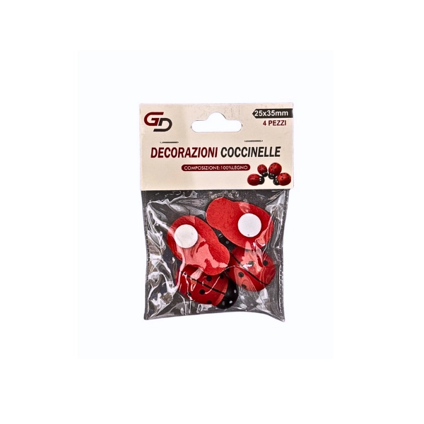 GD - Decorazioni Coccinelle in Legno