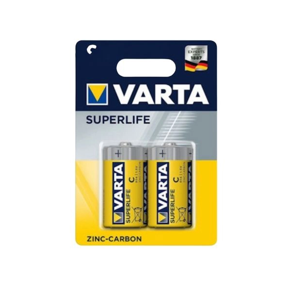 Batteria Varta Zinco Carbone Mezza Torcia C BL2