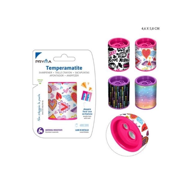 Pryma - Temperino 2Fori 46X58mm Girl Bl