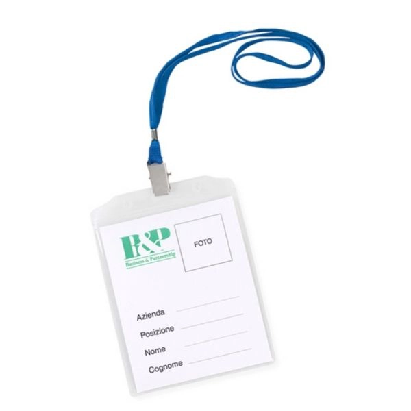 Pryma Portabadge 100x135mm con Laccetto