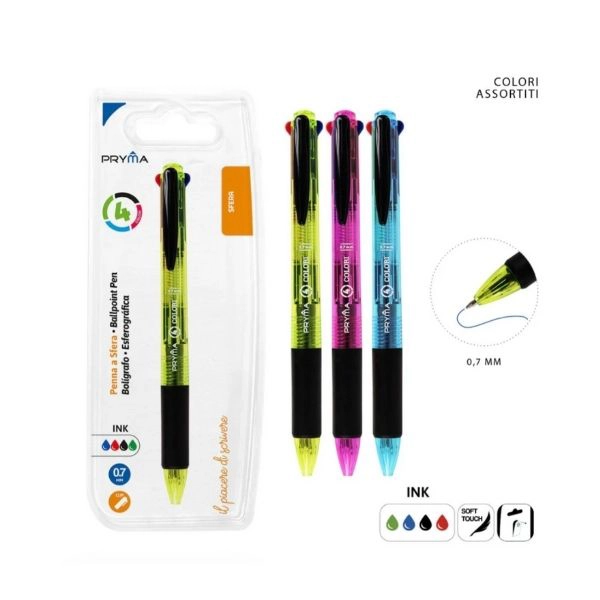 Pryma - Penna Sfera Multicolor 0.7Mm