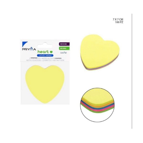 Pryma - Note adesive Cuore 70X70mm 100 fogli