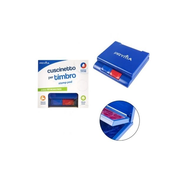 Pryma Cuscinetto per Timbro Doppio Colore 104x99x25mm