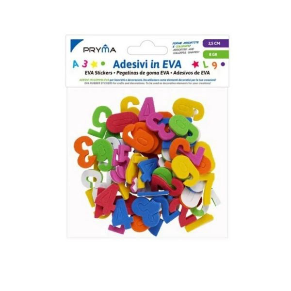 Adesivi in EVA Numeri 2,5 cm 8G
