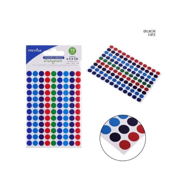 Pryma - Etichetta Adesiva 0.8cm 10pz