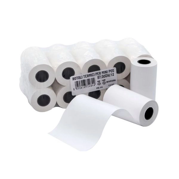 Rotolo Termico per Mini POS - Confezione da 10 Rotoli