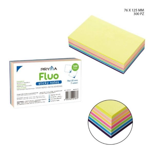 Sticky Notes 76x125mm 300FF Fluo