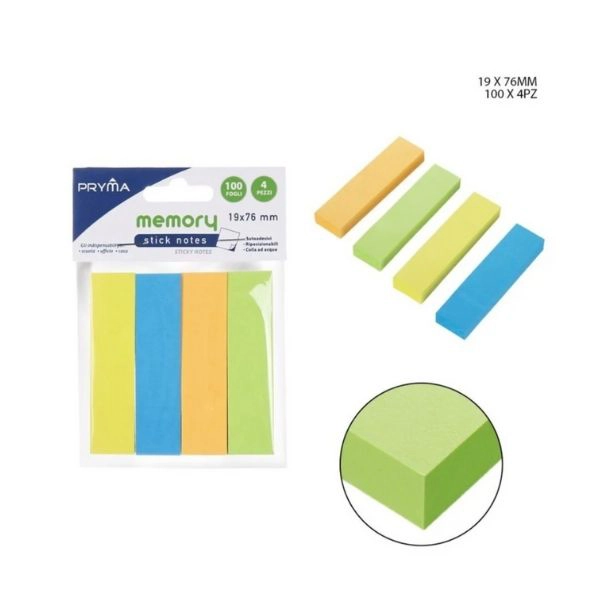 Pryma - Stick Notes 19X76Mm 100Ff 4Pz