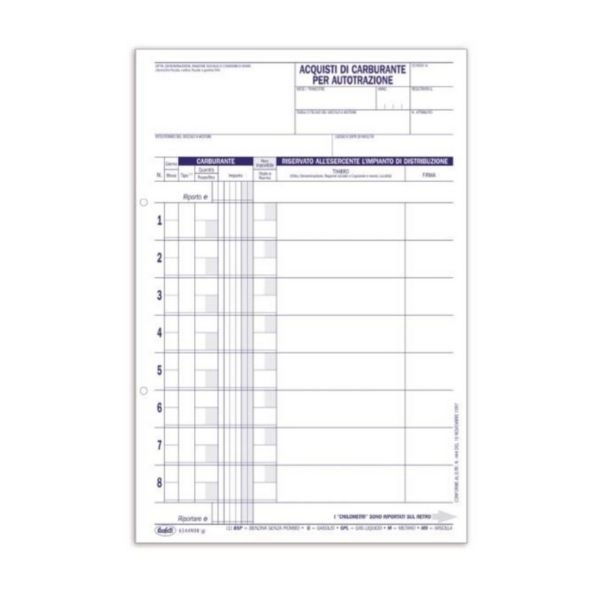 Blocco Acquisti Carburante 13 Fogli