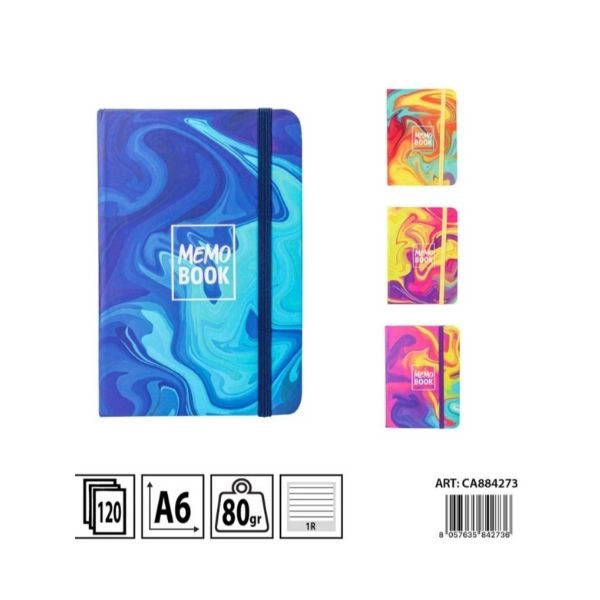 Taccuino A6 Copertina Rigida 120 Pagine 80g - Design Astratto