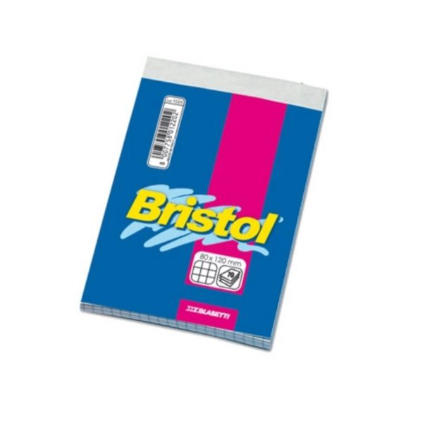 Blocco Note Bristol 70 Fogli - 8x12 cm - Carta Bianca 50g