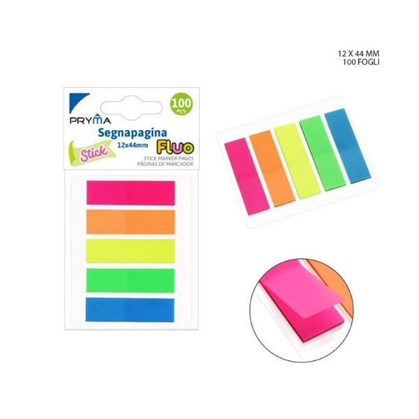 Marcatori,di,pagina,fluo,12x44mm,100ff,5pz
