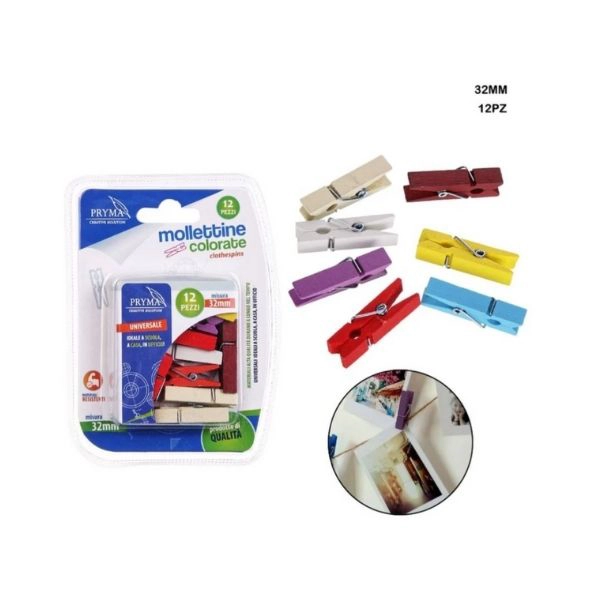 Pryma - Mollettine Colorate 32mm 12pz