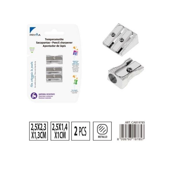 Pryma - Temperamatite Doppio in Metallo 2Pz