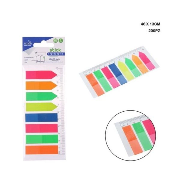 Pryma - Stick Segnapagina 46x13mm 200 Fogli 8 Pz