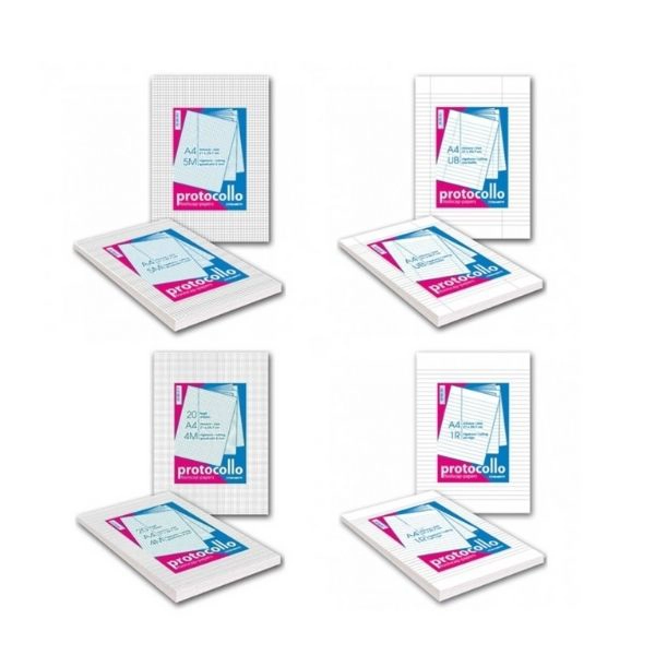 Fogli Protocollo Blasetti A4 – 0A Rigatura – 20 Fogli