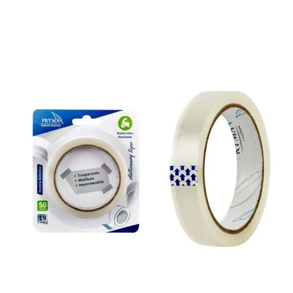 Pryma - Nastro Adesivo Trasparente 19mm x 50m x 40Mic