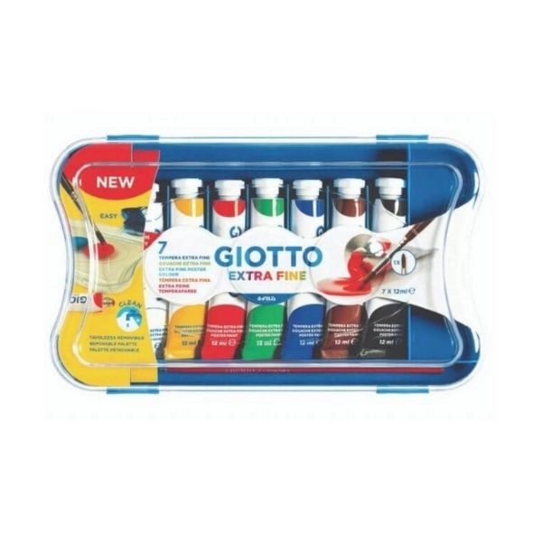 Tempera Giotto 12 ml Colori Assortiti Confezione 7 Pezzi