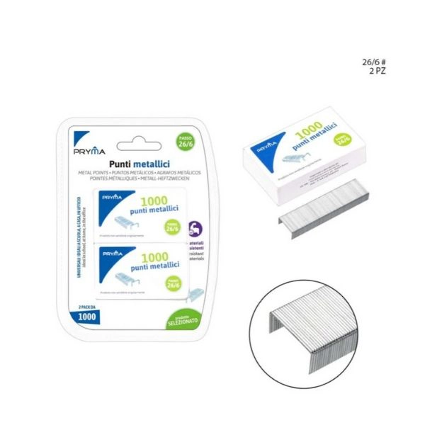 Pryma - Punti Metallici Passo 26/6 2Pz