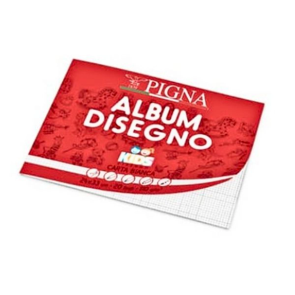 Pigna Kids - Album Disegno Carta Bianca 24x33 cm - 20 Fogli