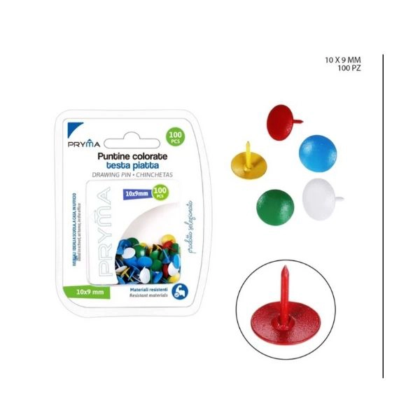 Pryma - Spilli Cartografici Grandi 15x25mm 12Pz